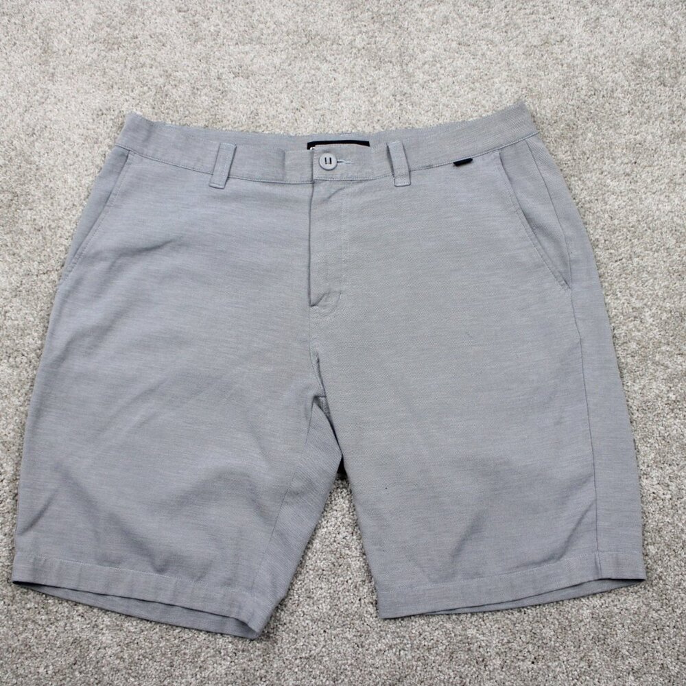 Travis Mathew Golf Shorts Mens 36 Gray Lightweight Stretch Athleisure 10" inseam